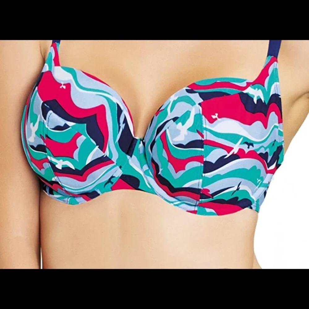 Cleo Panache underwire bikini top and bottoms. Tilly print, pretty. Worn once. - Picture 1 of 8